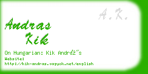 andras kik business card